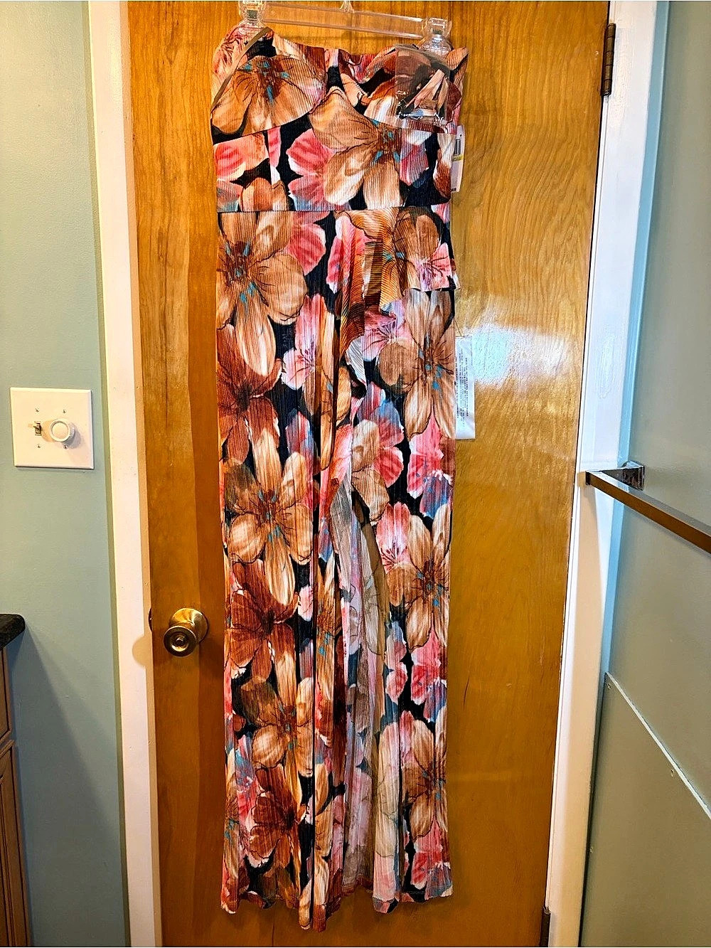 Dress the Population, Floral Pleated Maxi Dress in Amber multi. Stunning , $248.